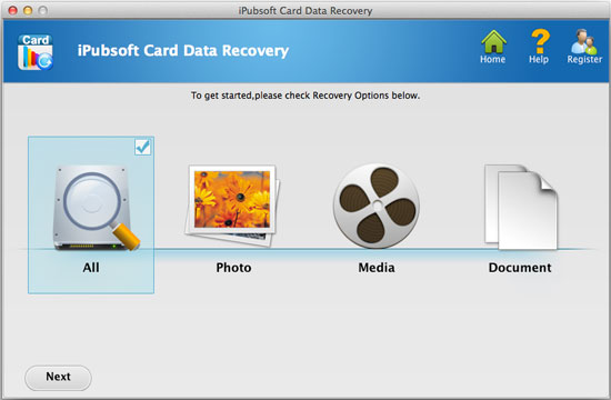 iPubsoft Card Data Recovery for Mac