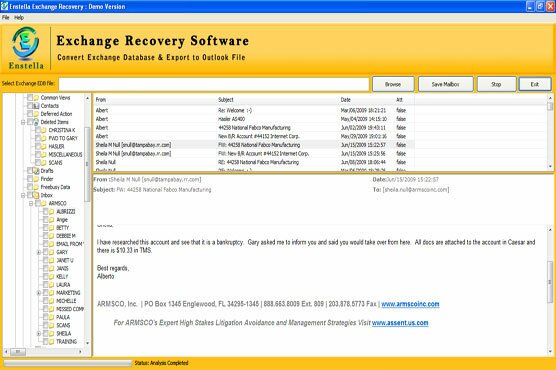 Convert Exchange EDB file to PST