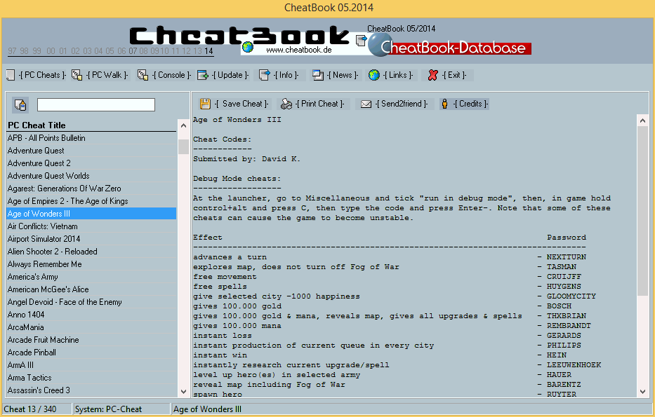 CheatBook Issue 05/2014