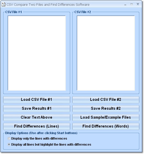 CSV Compare Two Files and Find Differences Softwar