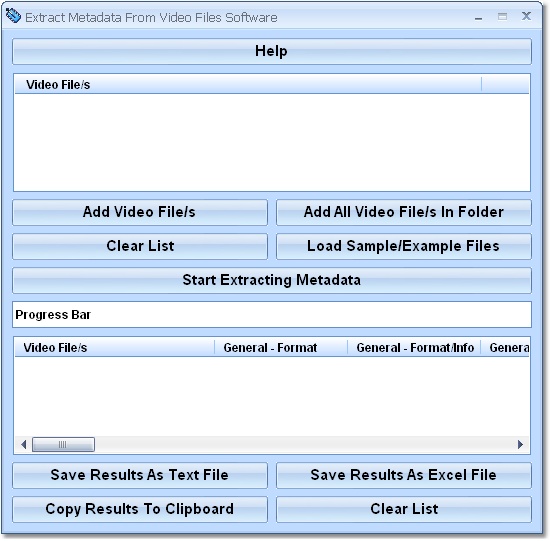 Extract Metadata From Video Files Software