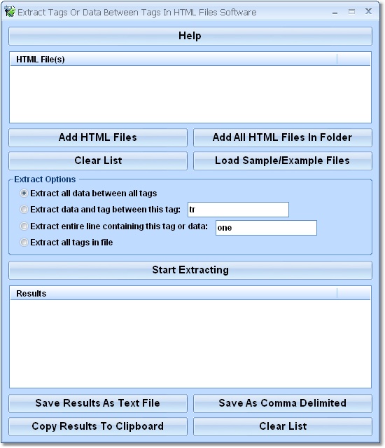 Extract Tags Or Data Between Tags In HTML Files So