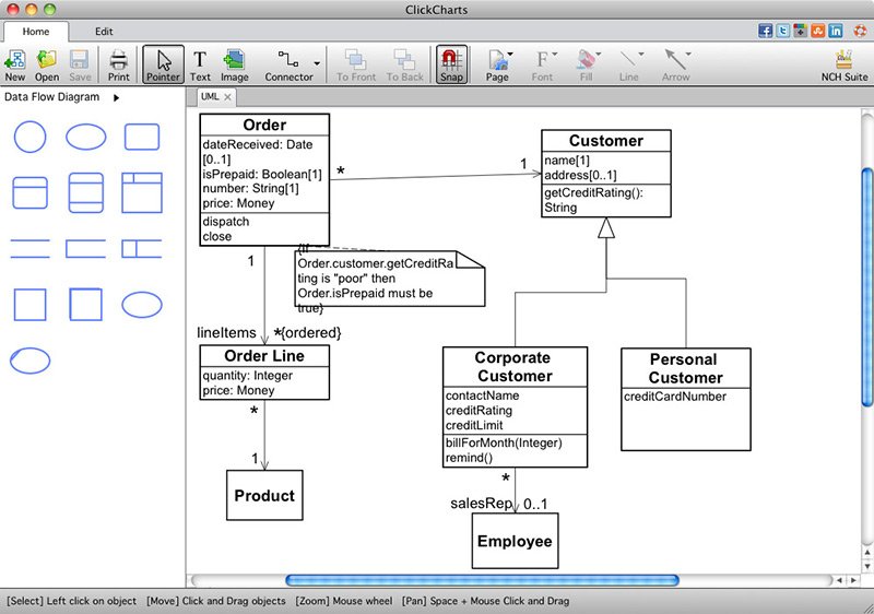 ClickCharts Free FlowChart Software Mac