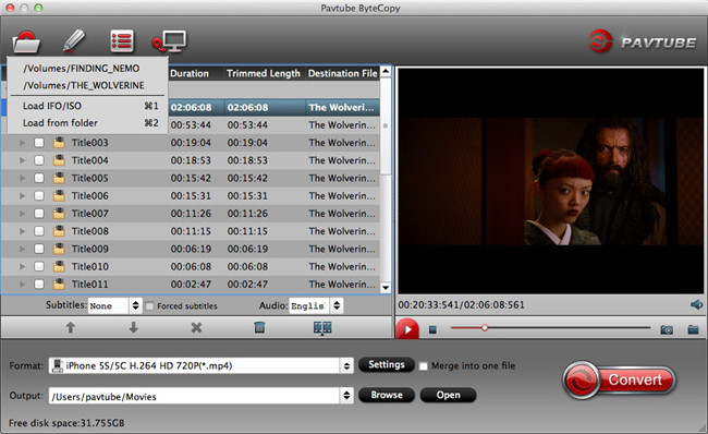 Pavtube ByteCopy for Mac, lossless backup blu-ray on mac,dvd to multi-track mkv,encode 3d blu-ray to m3u8,dvd to m3u8 conversion