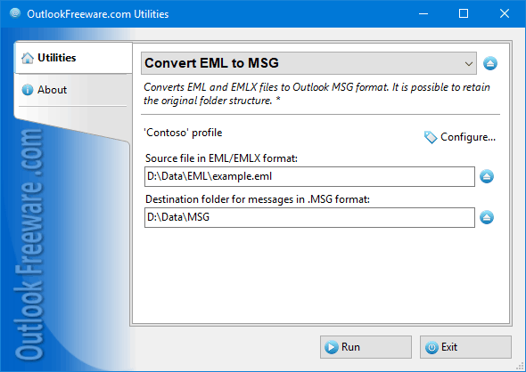 Convert Messages from EML to MSG Format for Outloo
