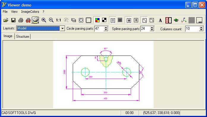 CAD VCL: dwg, dxf, plt, cgm, svg