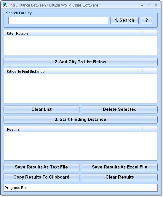 Find Distance Between Multiple World Cities Softwa