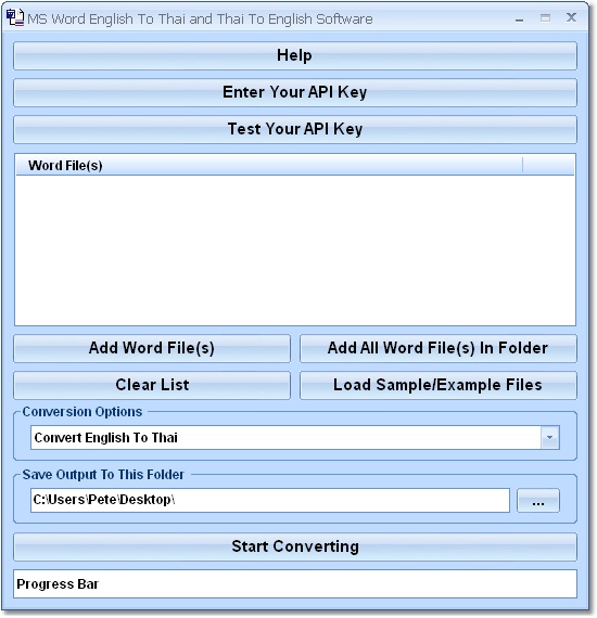 MS Word English To Thai and Thai To English Softwa