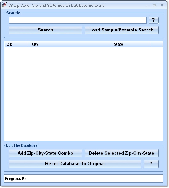 US Zip Code, City and State Search Database Softwa