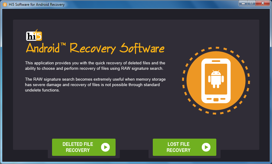 Hi5 Software for Android? Recovery