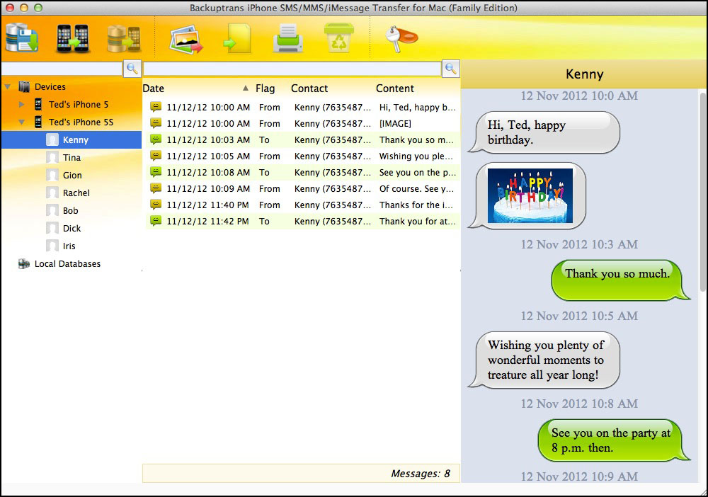 iPhone SMS/MMS/iMessage Transfer for Mac