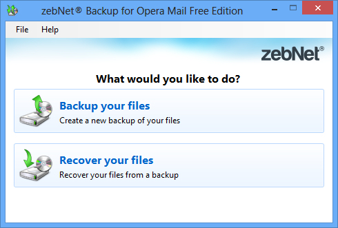 zebNet Backup for Opera Mail Free