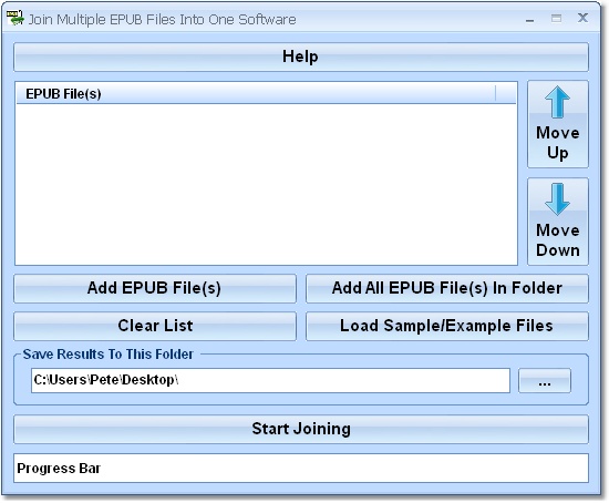 Join Multiple EPUB Files Into One Software