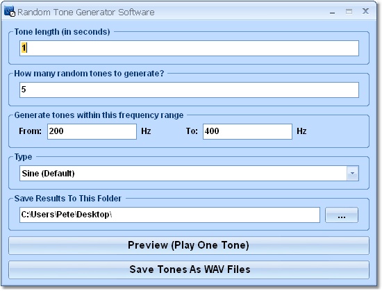 Random Tone Generator Software