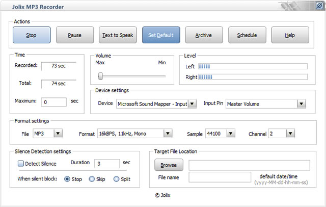 Latest Jolix MP3 Recorder