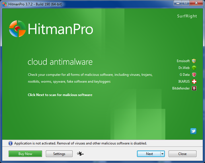 Latest softwaresplash HitmanPro installer
