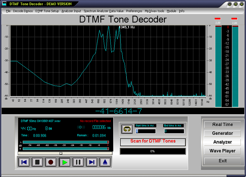 DTMF Tone Decoder,audio technicians, police officers, forensic technicians, countermeasures technicians,essential tool