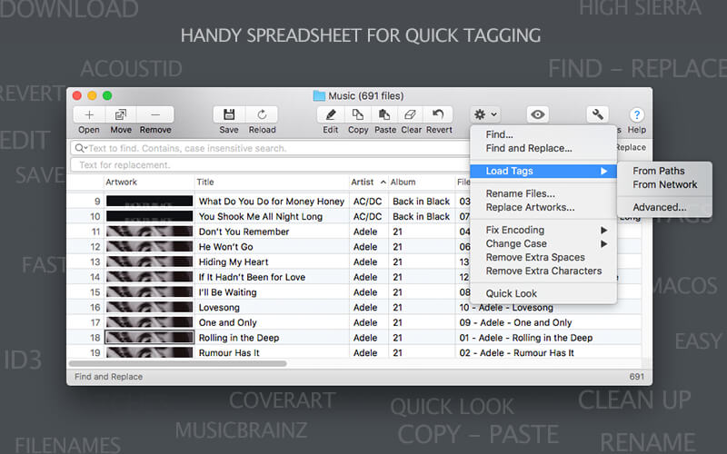 Tag Editor for MAC