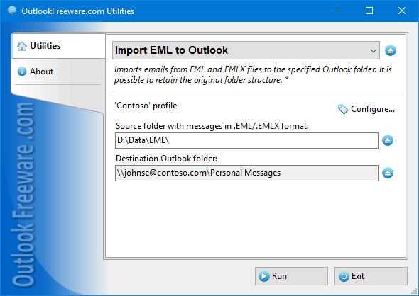 free,freeware,outlook,add-in,add-on,import,eml,backup,messages