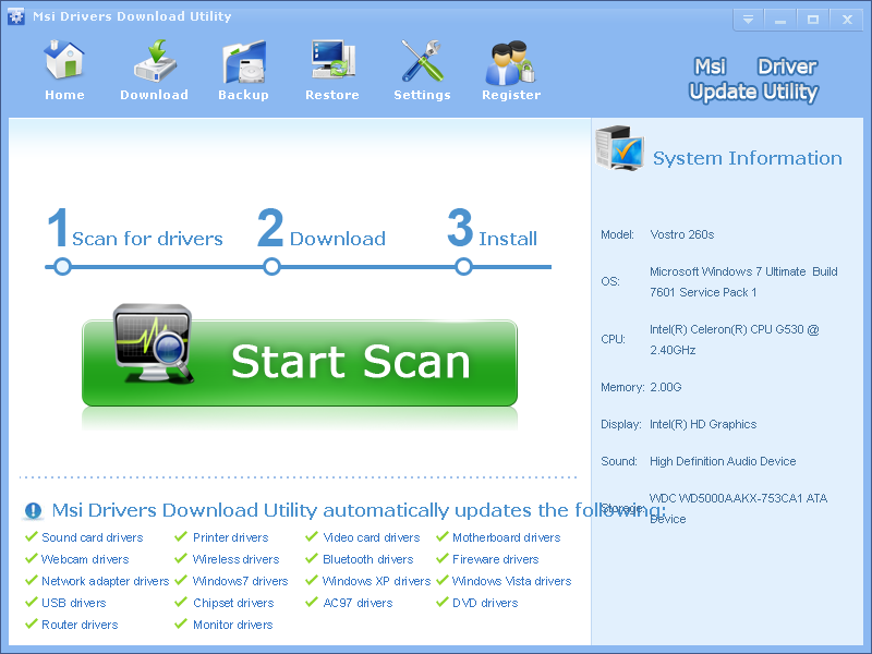 Msi Drivers Download Utility