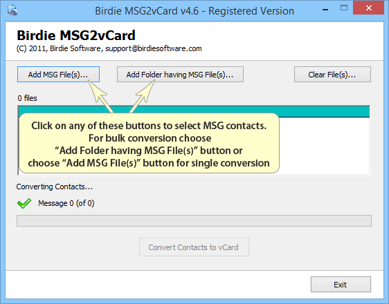 convert msg to vcard, convert outlook msg contacts to vcard