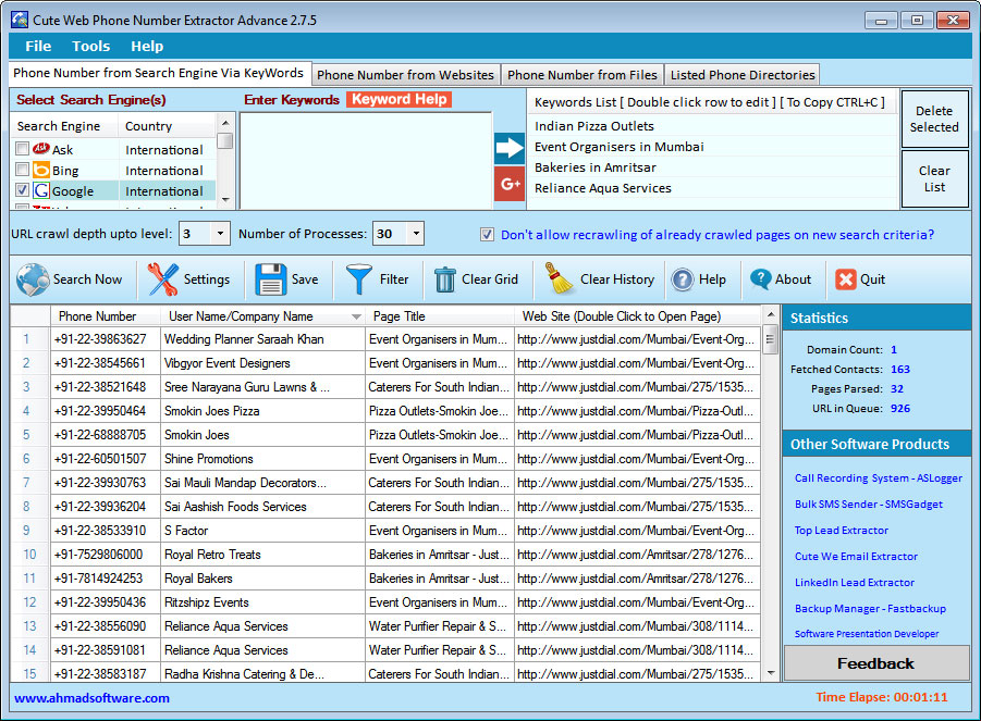 Web Phone Number Extractor, Free Phone Number Extractor Download, free phone number extractor, mobile number extractor, fax number extractor, telephone number extractor, Phone Number Web Extractor, Free cell extractor Software
