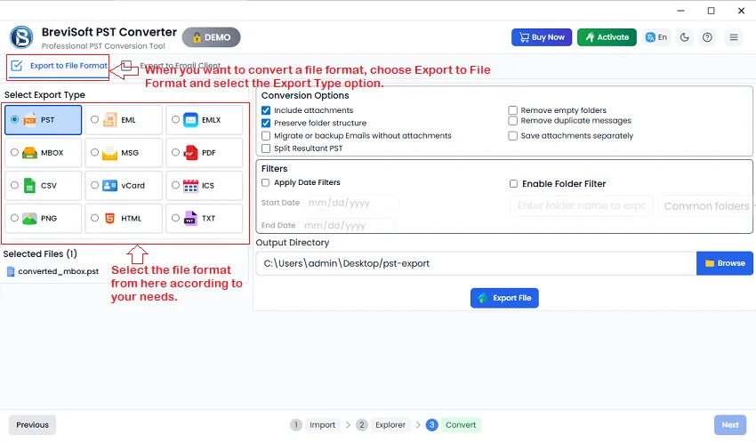 BreviSoft PST Converter Tool