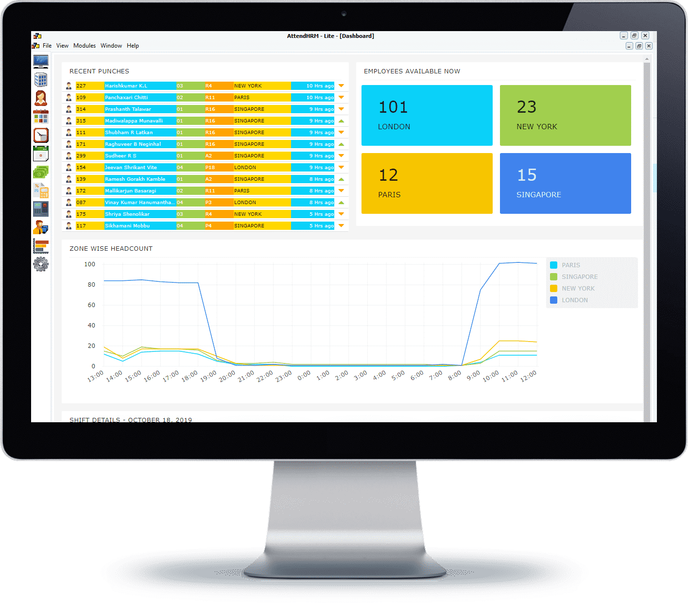 Payroll Software, Time Attendance, Shift management, Leave Management, Overtime Software