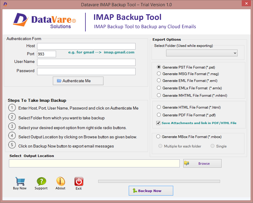 imap backup Tool, imap backup software, backup emails from imap, imap mail backup application