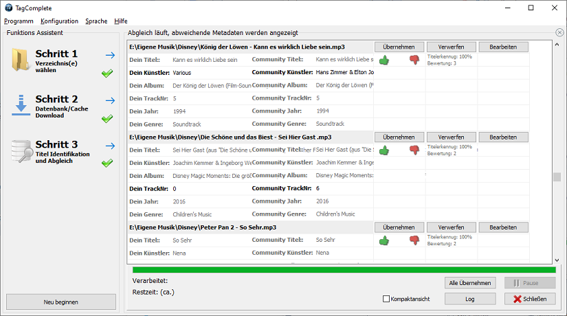 music recognition, acoustic fingerprint, MAFP, autotagging, metadata autocompletion, metadata completion, freeware, community database, free