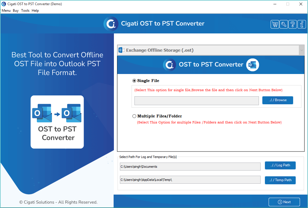 OST Converter, OST File Converter, Convert OST File, Import OST, Export OST, Convert OST, Migrate OST, Cigati OST Converter, Export Outlook OST, OST to PST, OST Converter Free, Conversion OST to PST