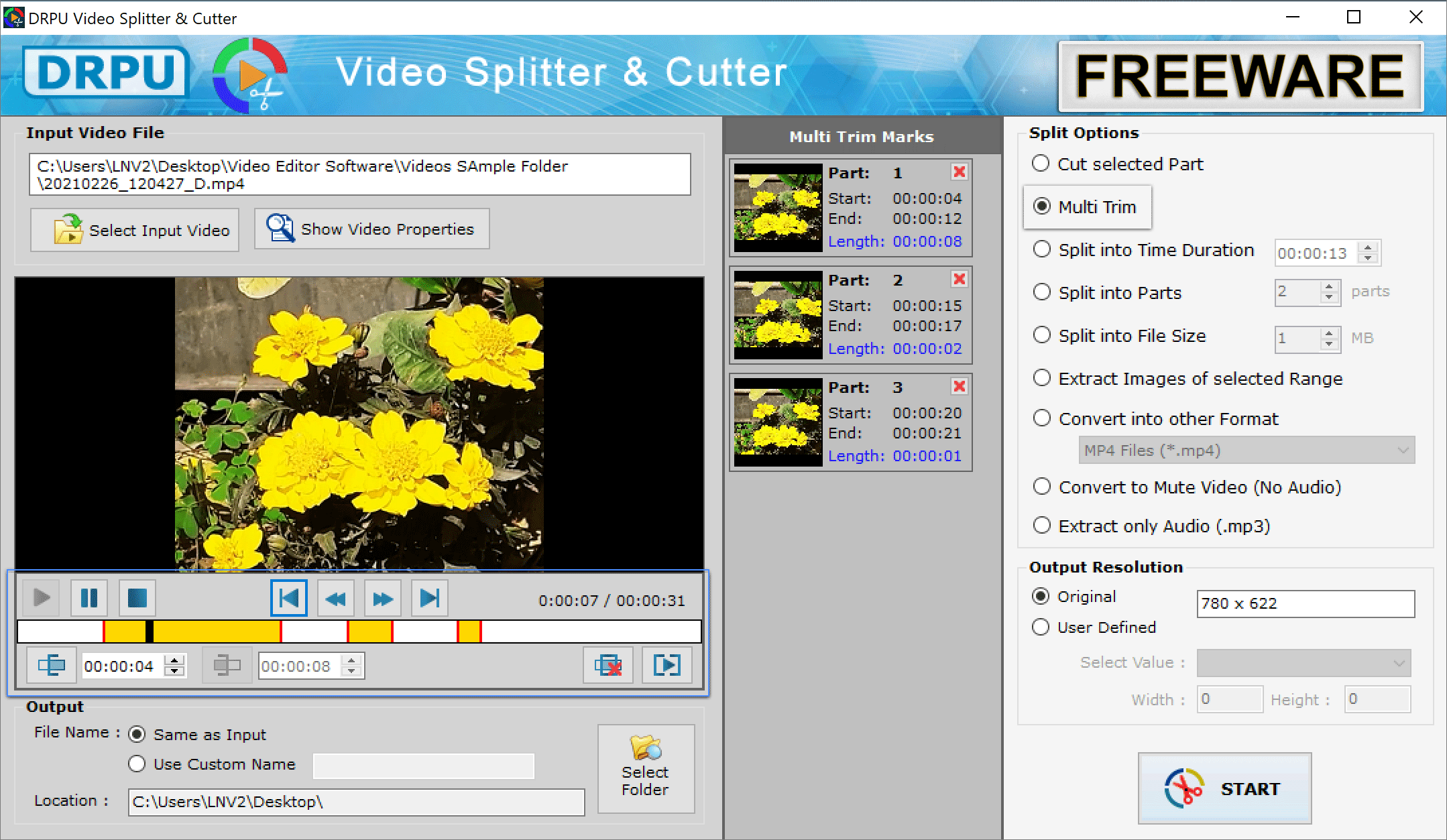 Video Splitter Freeware Software, Video Splitter Tool for windows, Video Splitter window Application, Free Split Videos Software, Download Video Dividing Application, DRPU Free Video Splitting Application, Video Separator Windows Program