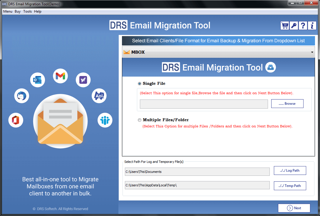 email migration tool, mail migration tool, DRS email migration software, email migrator software, email conversion, email converter software