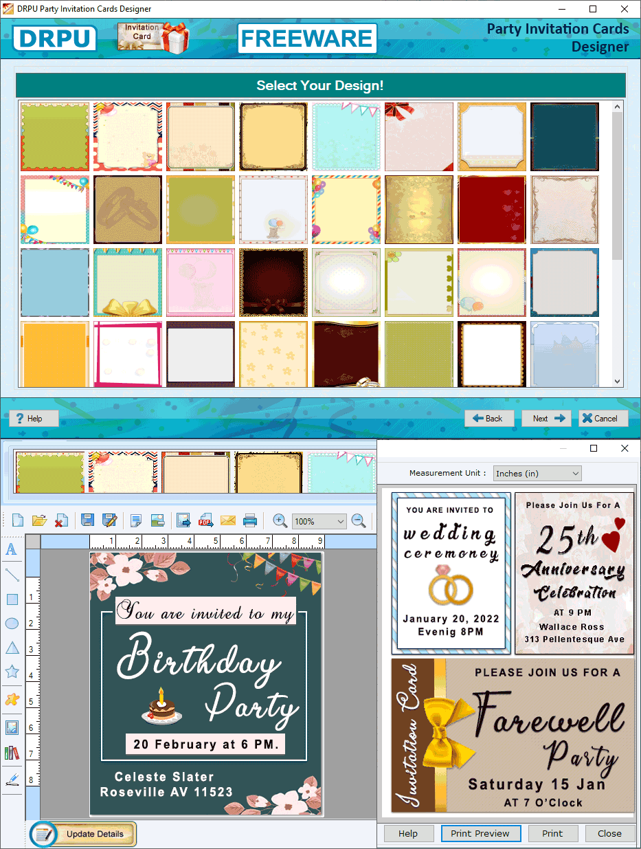 Freeware Party Invitation Card Maker, Free Party Invitation Card Editor Tool, Party Invitation Card Designer Software, Freeware Party Invitation Card Creator, Printable All Party Invitation Software, Free Party Invitation Card Designing App