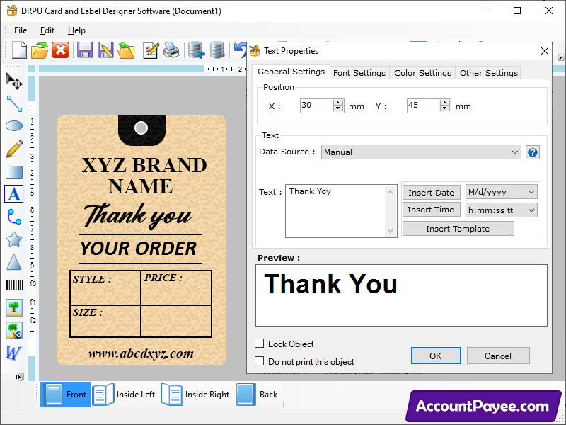 ID, card, maker, disc, labeling, software, create, customized, readable, printable, scanable, tags, download, labels, designing, utility, generate, business, letterheads, address, stickers, coupons, envelops, badges, text, line, rectangle, barcode