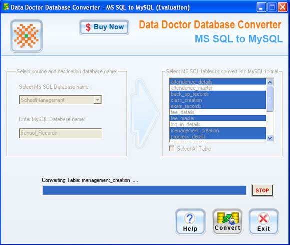 Migrate, MSSQL, server, MySQL, database, convertor, program, convert, key, null, indexes, selected, table, primary, foreign, constraints, software, transform, records, files, windows, application, versions, migration, synchronizer, conversion