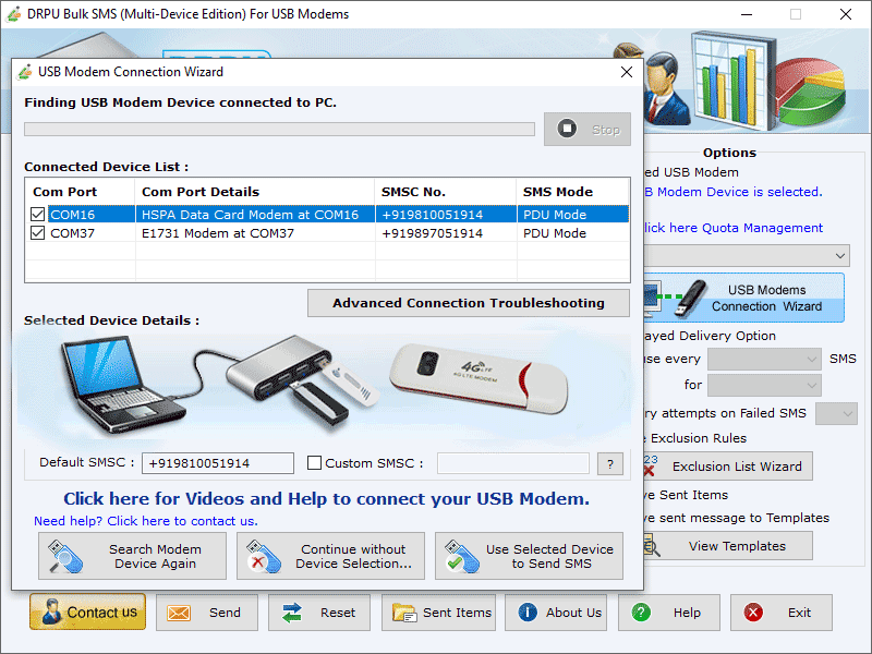 Send Bulk SMS using Multiple USB Modem, Bulk SMS Software for USB Modems, Multiple USB SMS Broadcasting Software, Text Messaging Software using USB Modem, Download Multi USB Bulk SMS Sending Tool, Multiple USB SMS Marketing Software