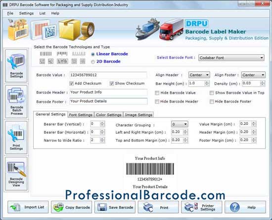 Packaging barcode ribbon creator, design supply barcode coupon, industrial barcode creator, packaging tag creator, produce distribution products stickers, coupons designing application, packaging barcode labels generator, packaging industry tag maker