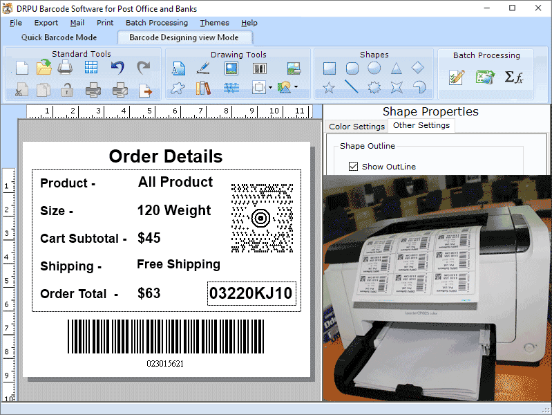 Barcode Label Printer for Postal Product, Courier Barcode Label Maker Program, Shipping Barcode Label Printing Tool, Postal Barcode Label Maker for Windows, Excel Bulk Barcode Maker for shipping, Download Logistics Barcode Labeling Tool