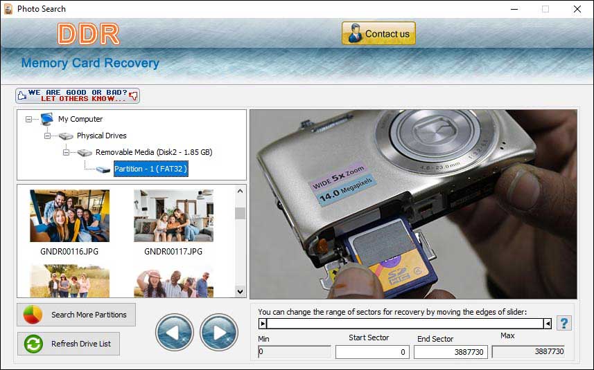 Memory, card, data, recovery, software, restore, utility, retrieval, mpeg, mp3, picture, images, music, song, audio, video, file, folder, rescue, multimedia, compact, picture, data, information, multimedia, tool, USB, reader, deleted, erased, format