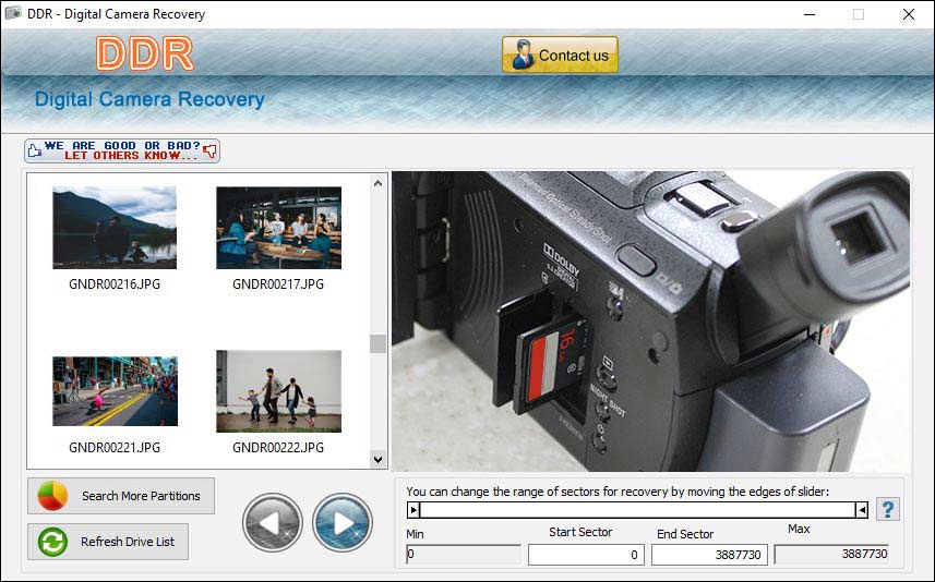 Digital camera photo regain tool, rescue lost image folder, camera video repair utility, salvages missing snapshots, file recovery application,  retrieve corrupted audio clippings, picture revival software, restores erased digital images