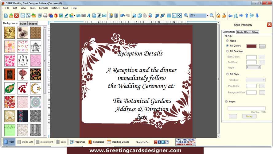 Marriage card designing utility, create wedding cards, design stylish invitation cards, wedding card designing utility, celebration card creator software, makes colorful ceremony cards, create various occasional cards
