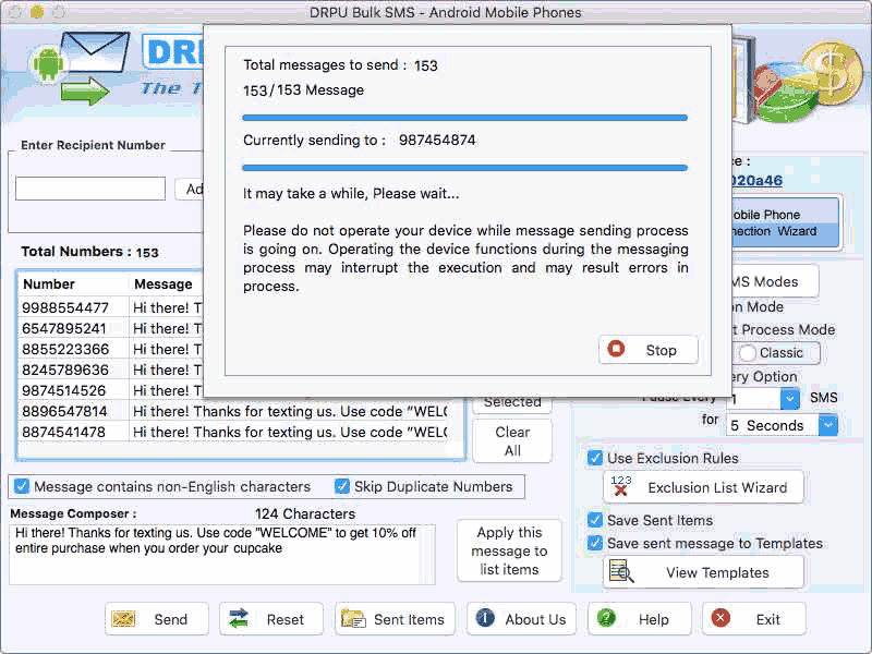Mac SMS Sending Tool for Android Phones, Apple Mac Android Phones Messaging Tool, MacOS Bulk SMS Texting Application, Apple OS Android Bulk SMS Sending Tool, Apple Multiple SMS Messaging Software, Mac Android Cell Phones Messaging Tool