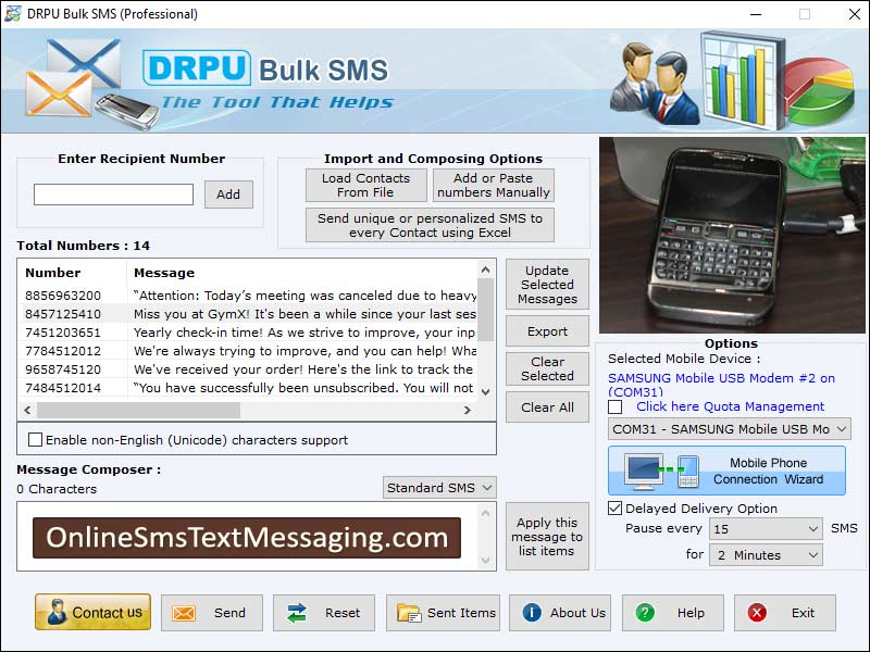 Send, bulk, SMS, software, transmit, creates, text, application, deliver, free, messages, compose, program, events, alerts, tool, forward, notification, national, international, mobile, phone, computer, utility, broadcast, promotional, campaign