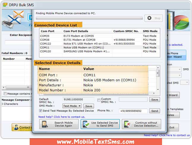 GSM mobile messaging software, send free text message, advance SMS sending program, broadcast mass text messages, dispatch multiple text messages, group SMS broadcasting tool, free message broadcasting utility, forward mass news alerts