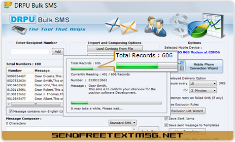 Sms sending utility, broadcast bulk messages, deliver unlimited notifications, standard notification sender, text reminder sender program, message delivery utility, sms sender application, alert sender software, deliver numerous messages
