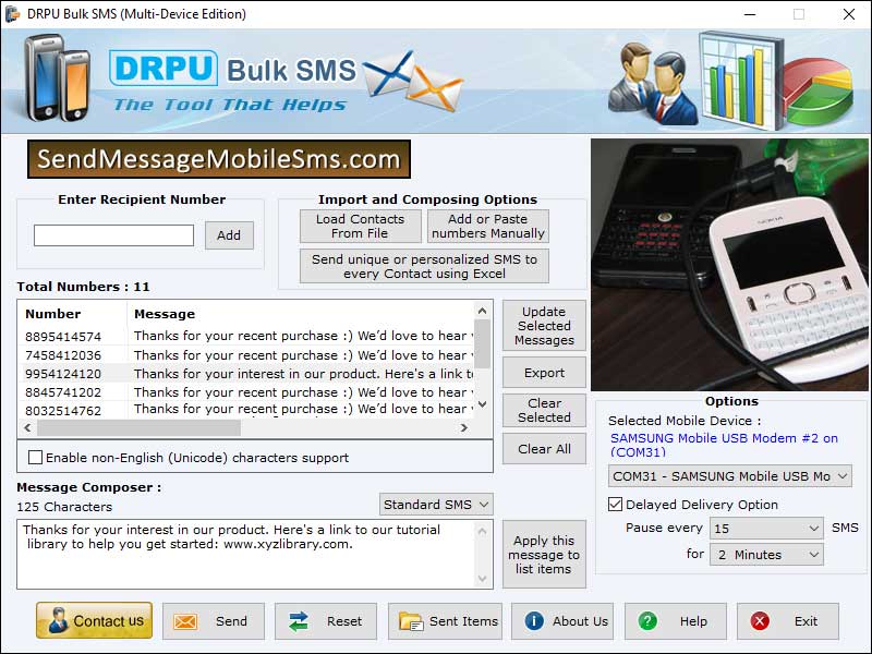 Instant, messaging, software, compose, bulk, text, message, GSM, mobile, cell, phone, tool, broadcast, multiple, product, promotional, offer, notification, local, national, international, cell, phone, send, group, SMS, worldwide, Windows, computer