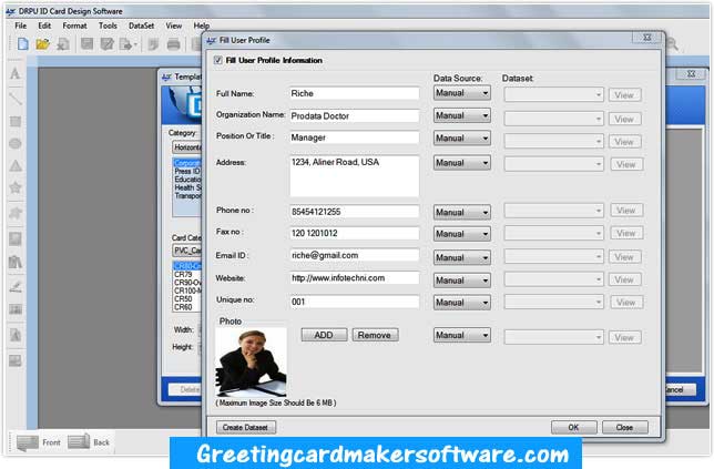 Employee id card creator, download id card designer, Design colorful id card, Print professional id cards, staff id card software, Create ID cards software, id card creator utility, student id card generator, design multi shape id card