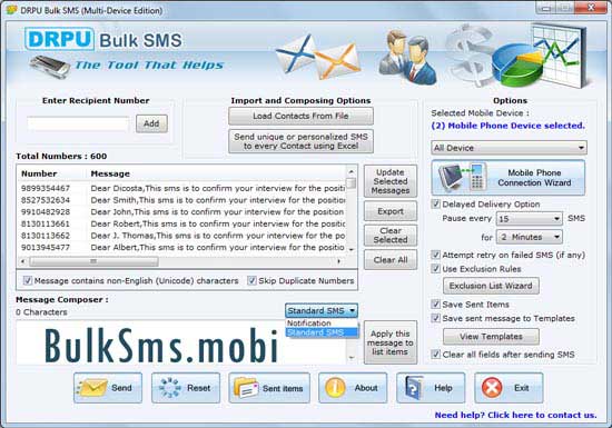 Free text message sending tool, bulk SMS delivering service, broadcast online text messages, send mass product promotional SMS, text message broadcasting utility, GSM mobile text messaging software, online free text transmitting program