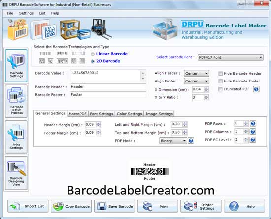 Design warehousing barcodes, fabricate barcode coupons, craft barcode labels, barcode label creator for manufacturing, barcode sticker producer utility, create bulk barcode labels, make colorful barcode images, manufacturing barcode maker tool